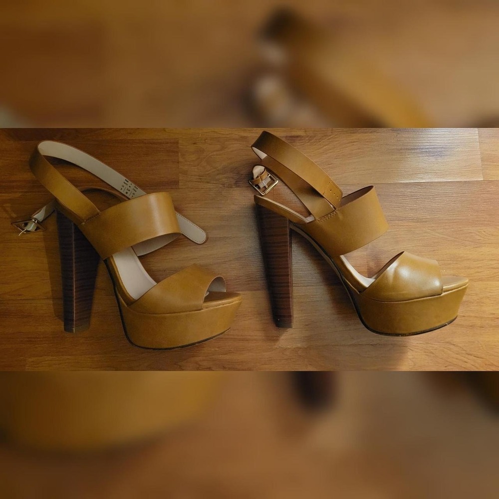 Call It Spring Tan Platform Heels - Picture 3 of 7